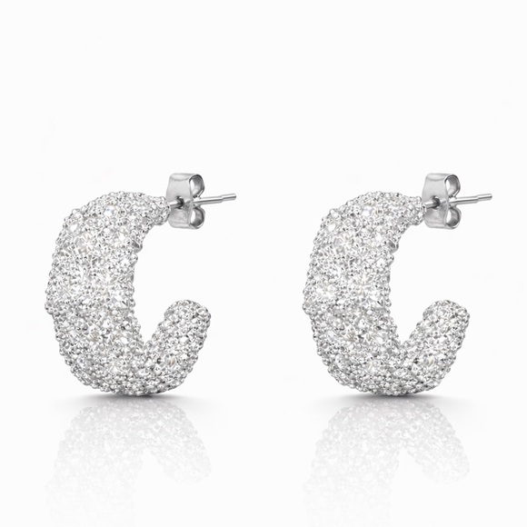 Zara Jewelry - ⚜️ Minimalist Textured Silver Stud Earrings